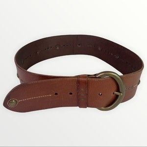 FOSSIL Leather Studded Waist Belt | Small